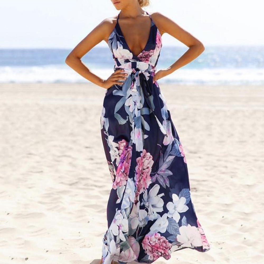NWOT Flower pattern maxi dress